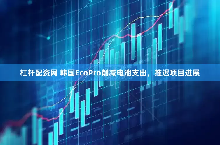 杠杆配资网 韩国EcoPro削减电池支出，推迟项目进展